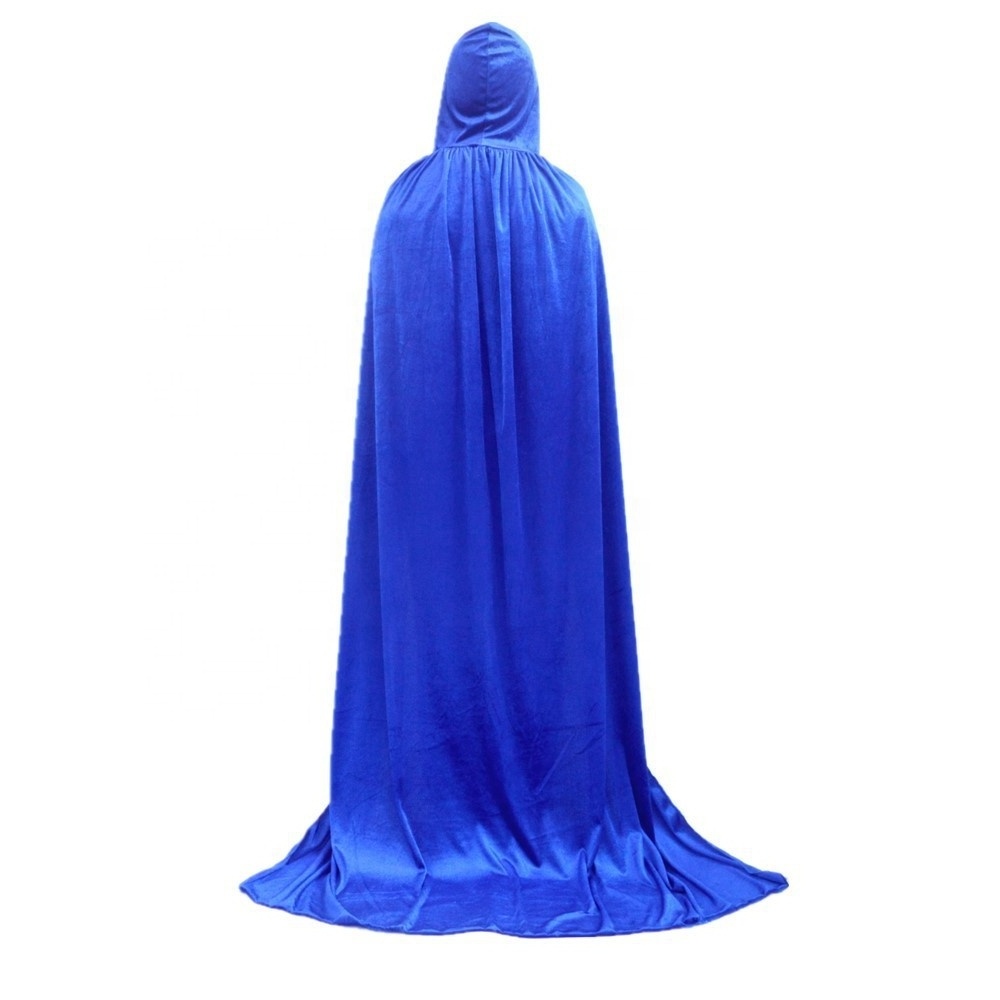 Wholesale Gold Velvet Cloak Halloween Cosplay Props Demon Vampire Cloak Witches Hoodie Cape Wizard Costume for Adults