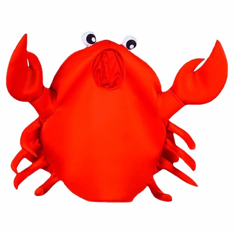 In Stock Red Crab Crawfish Costume Marine Organism Children Costume One Size Kids Costumes Wholesale