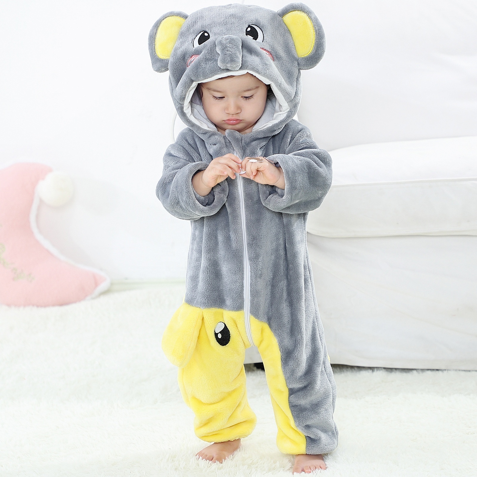 Made in China Christmas New Year Halloween Clothes Children's Costumes Flannel Koala Unicorn Romper Pajamas Mascotte Costume