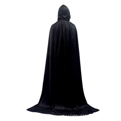 Wholesale Gold Velvet Cloak Halloween Cosplay Props Demon Vampire Cloak Witches Hoodie Cape Wizard Costume for Adults