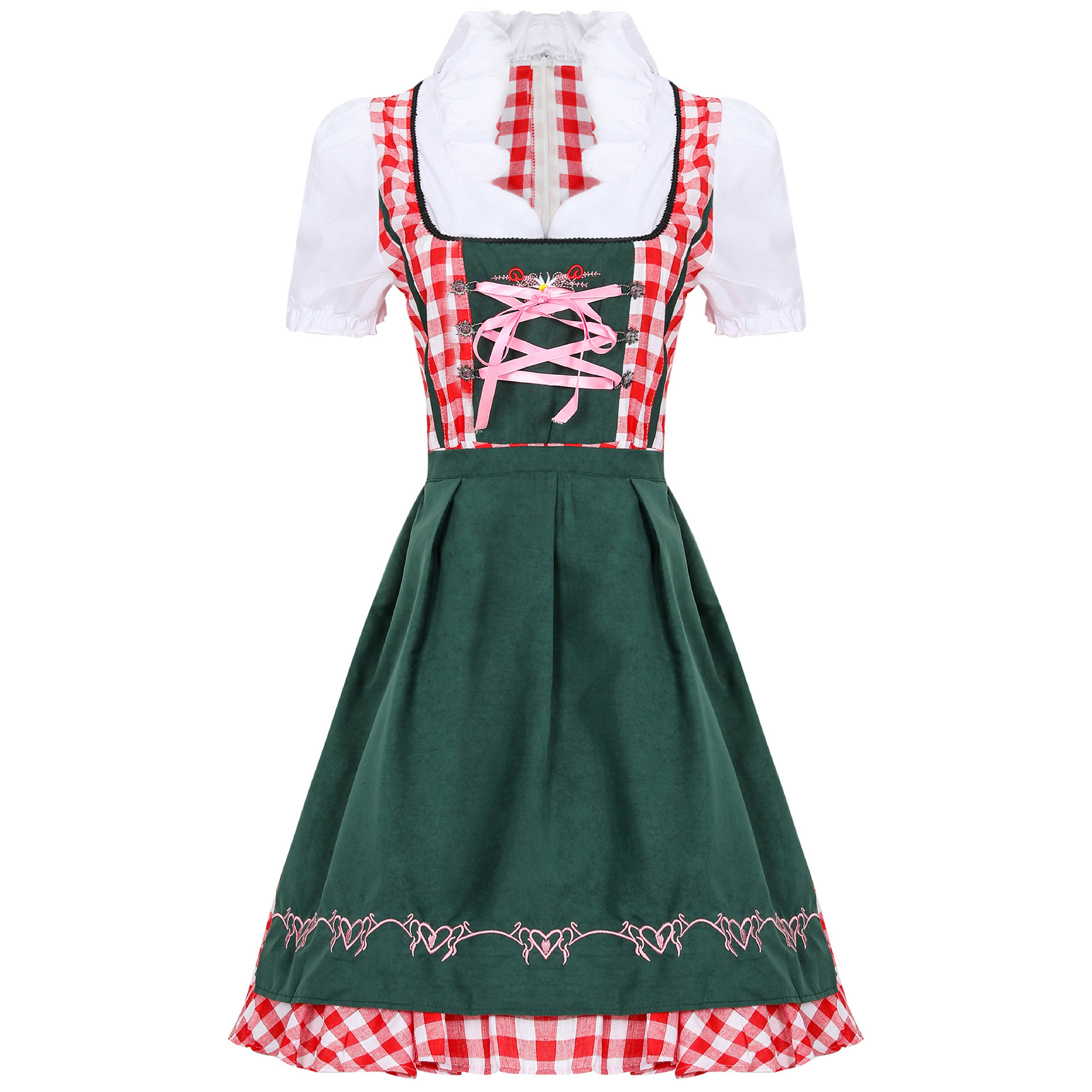 Free Sample Sexy Oktoberfest Beer Girl Cosplay Costume Women's Maid Dress for Adults Festive Suits and Top