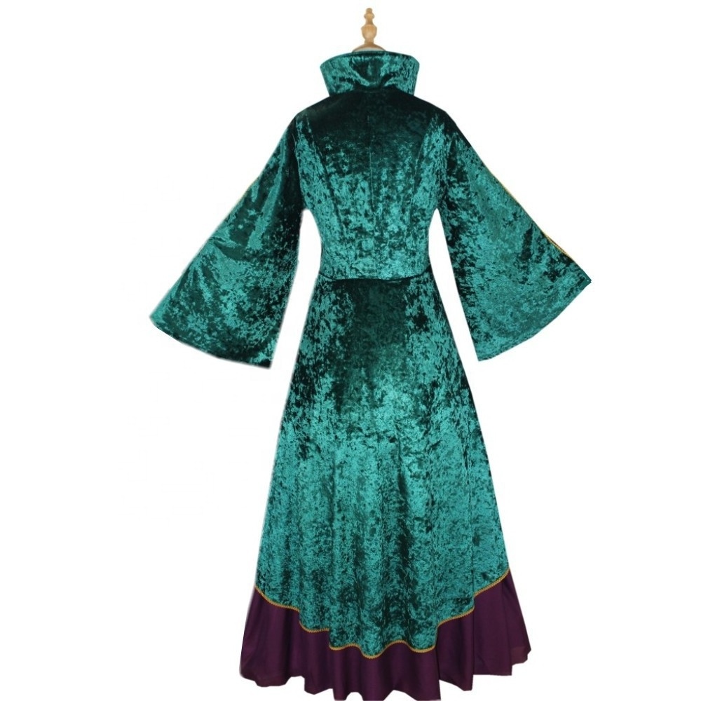 Hot Selling Hocus-Pocus Movie Costume Hocus-Pocus Costume Adult Medieval Fred Dress for Cosplay