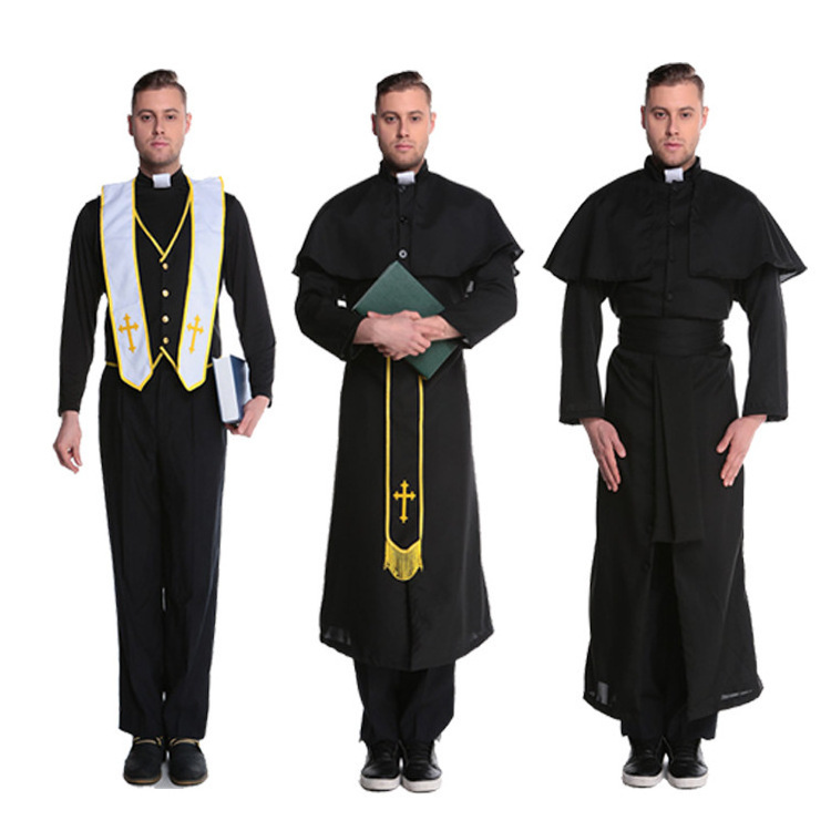 Multiple Types Adult Sexy Nun Costume Jesus Priest and Nun Costume Preacher's Party Cosplay Costume