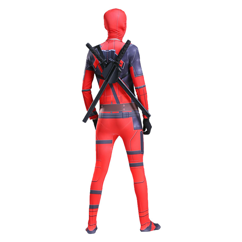 Cool Headgear Adults Boys Children Comic Anime Superhero Halloween Carnival Party Outfit Cosplay Dead pool Costume with Mask