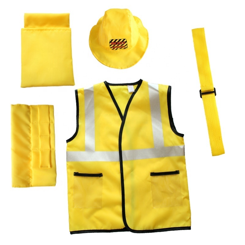 Hot Sell Halloween Costumes for Kids Career Day Children'S Costumes Boys Construction Worker Role Play Costume