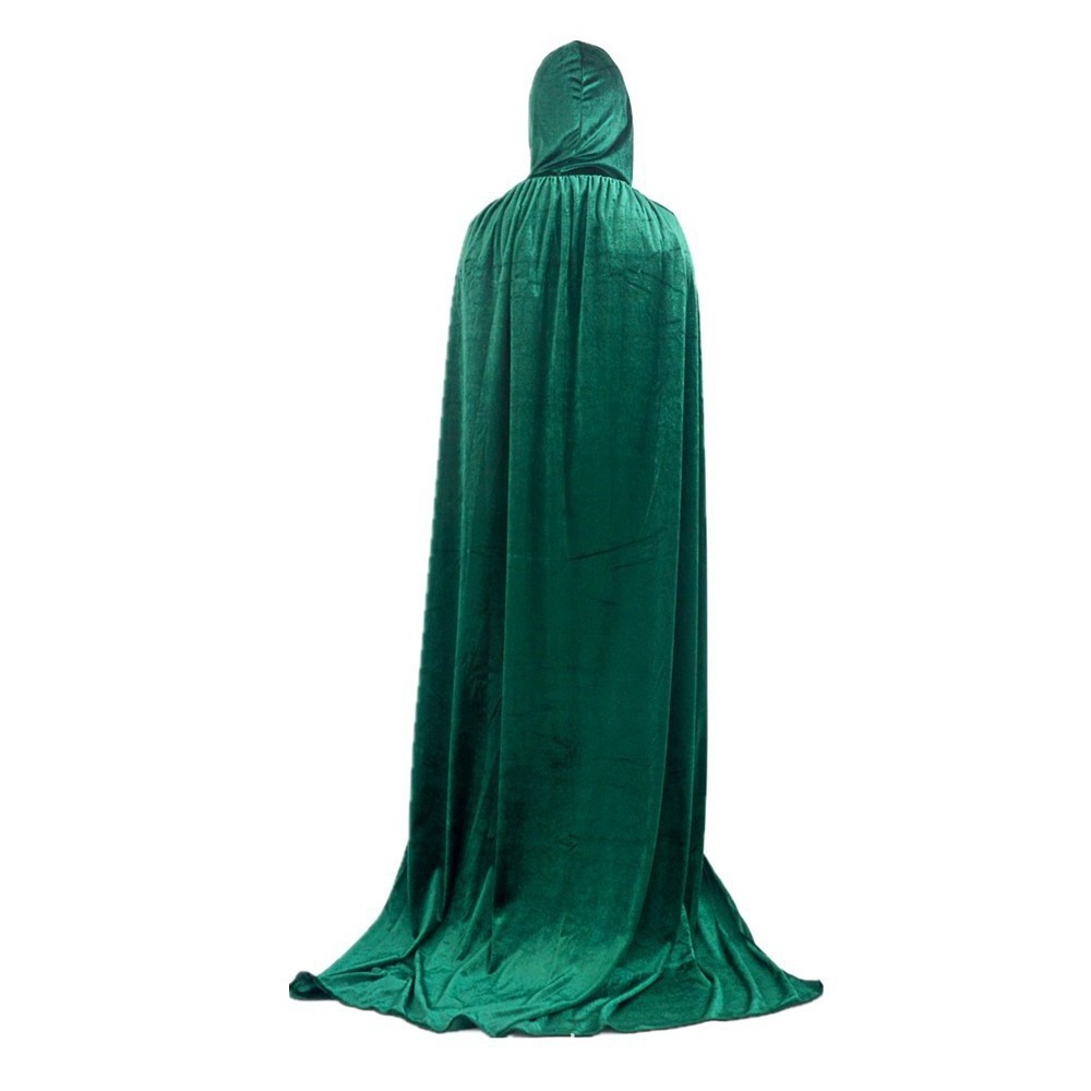 Wholesale Gold Velvet Cloak Halloween Cosplay Props Demon Vampire Cloak Witches Hoodie Cape Wizard Costume for Adults