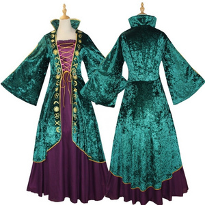 Hot Selling Hocus-Pocus Movie Costume Hocus-Pocus Costume Adult Medieval Fred Dress for Cosplay