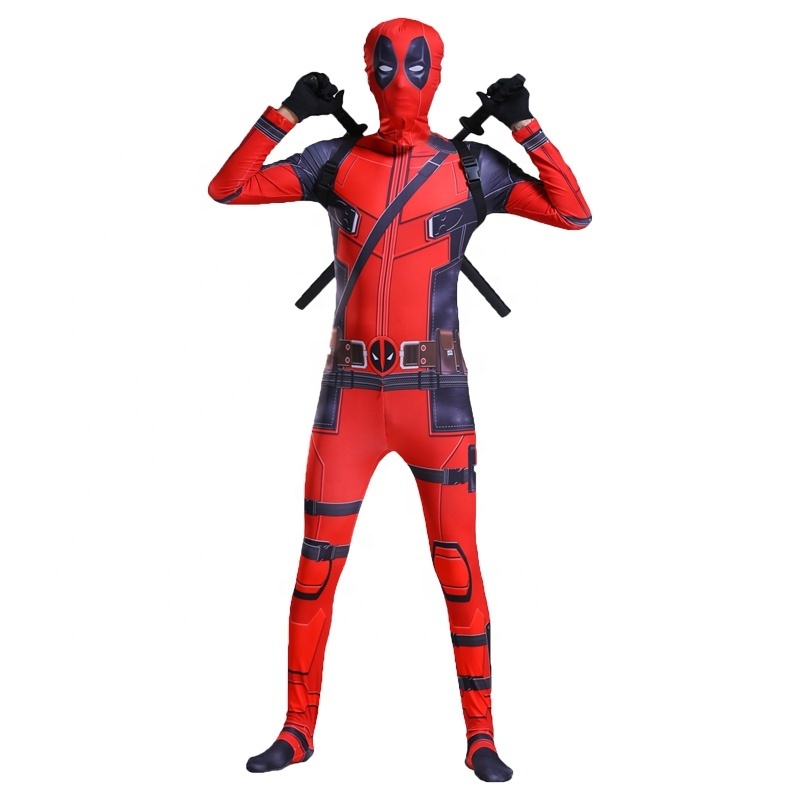 Movie Game Costume Parent-children Red Spider Dead Pool Costume Adult Anime Cosplay Spiderman Halloween Costume