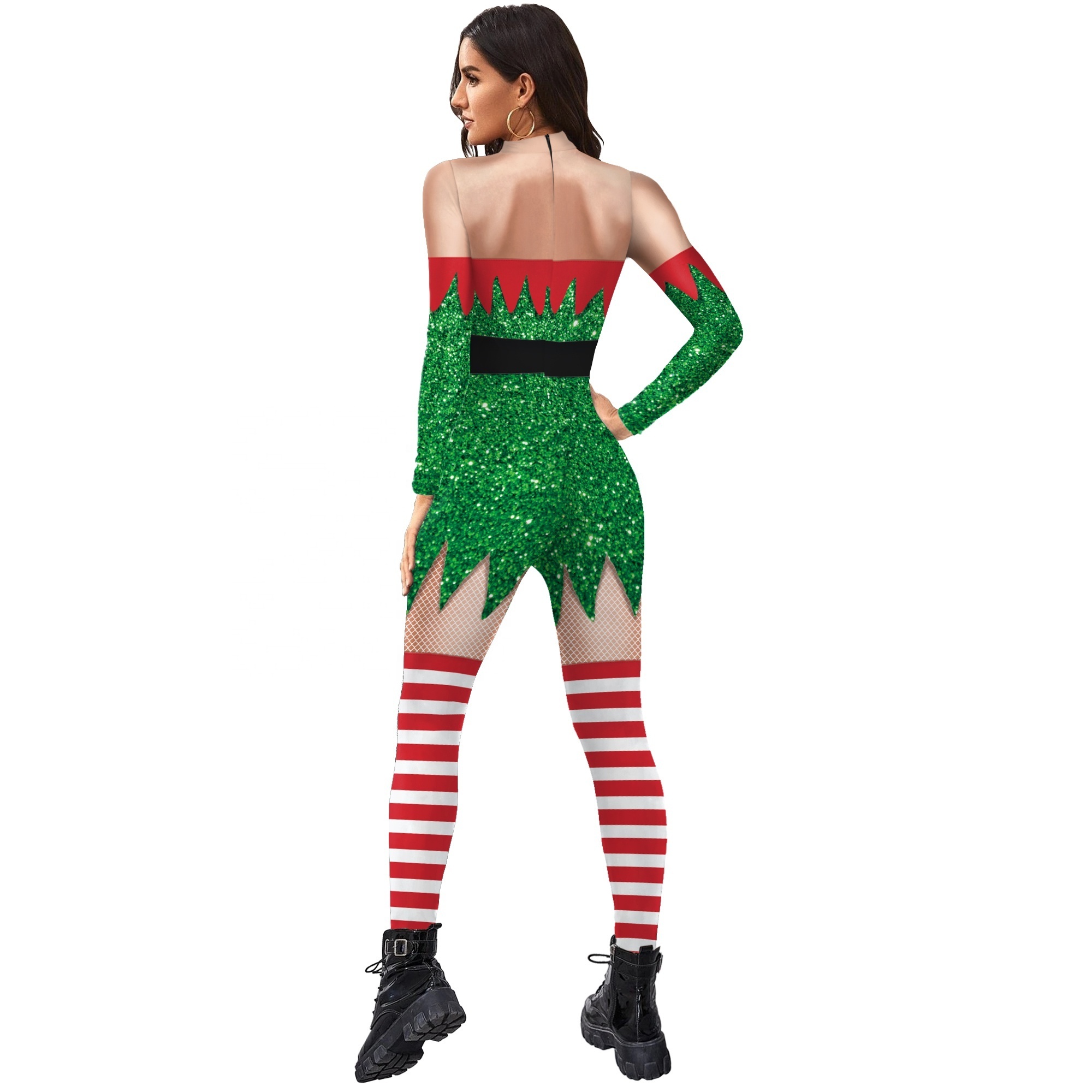 Wholesale Christmas Skirt Halloween Cosplay Party Bodysuit 3D Print Hip Wrap Sleeveless Dress TV&Movie Costume