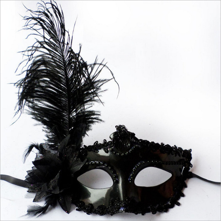 Women's Best Made Feather Masquerade Mask Venetian Style for Mardi Gras and Halloween Parties Cosplay and Costume Accessory