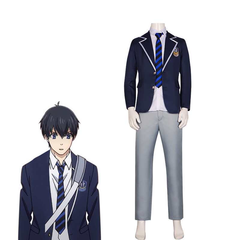 Wholesale Blue Lock Isagi Yoich Cosplay Costume Men Adult  School Anime Clothing JK Uniform Costume Halloween