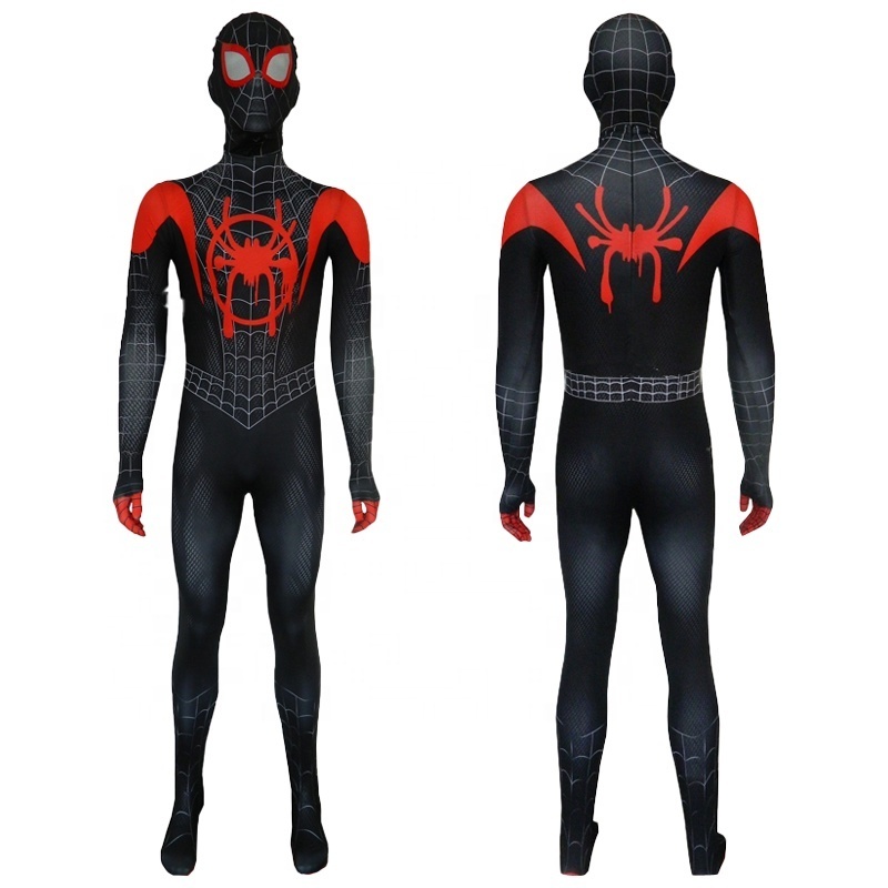 Superhero Black Zentai Suit for Halloween TV&Movie Cosplay Black Spider Man Costume for Kids&Adults