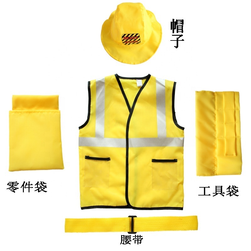 Hot Sell Halloween Costumes for Kids Career Day Children'S Costumes Boys Construction Worker Role Play Costume