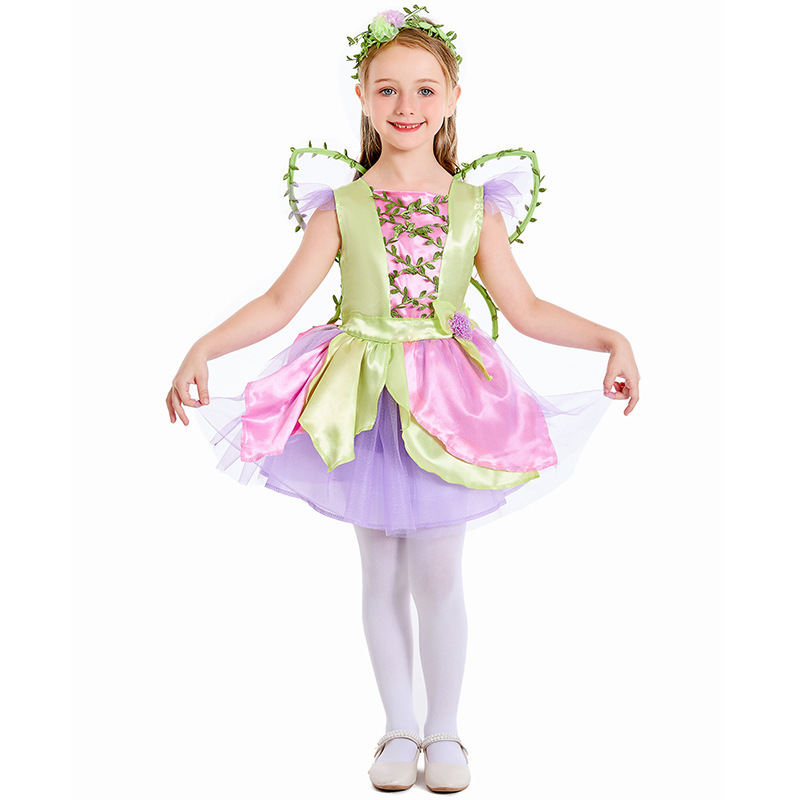 Best New Products Flower Princess Dresses Party Halloween Dress Forest Fairies Princess Dress with Accessories