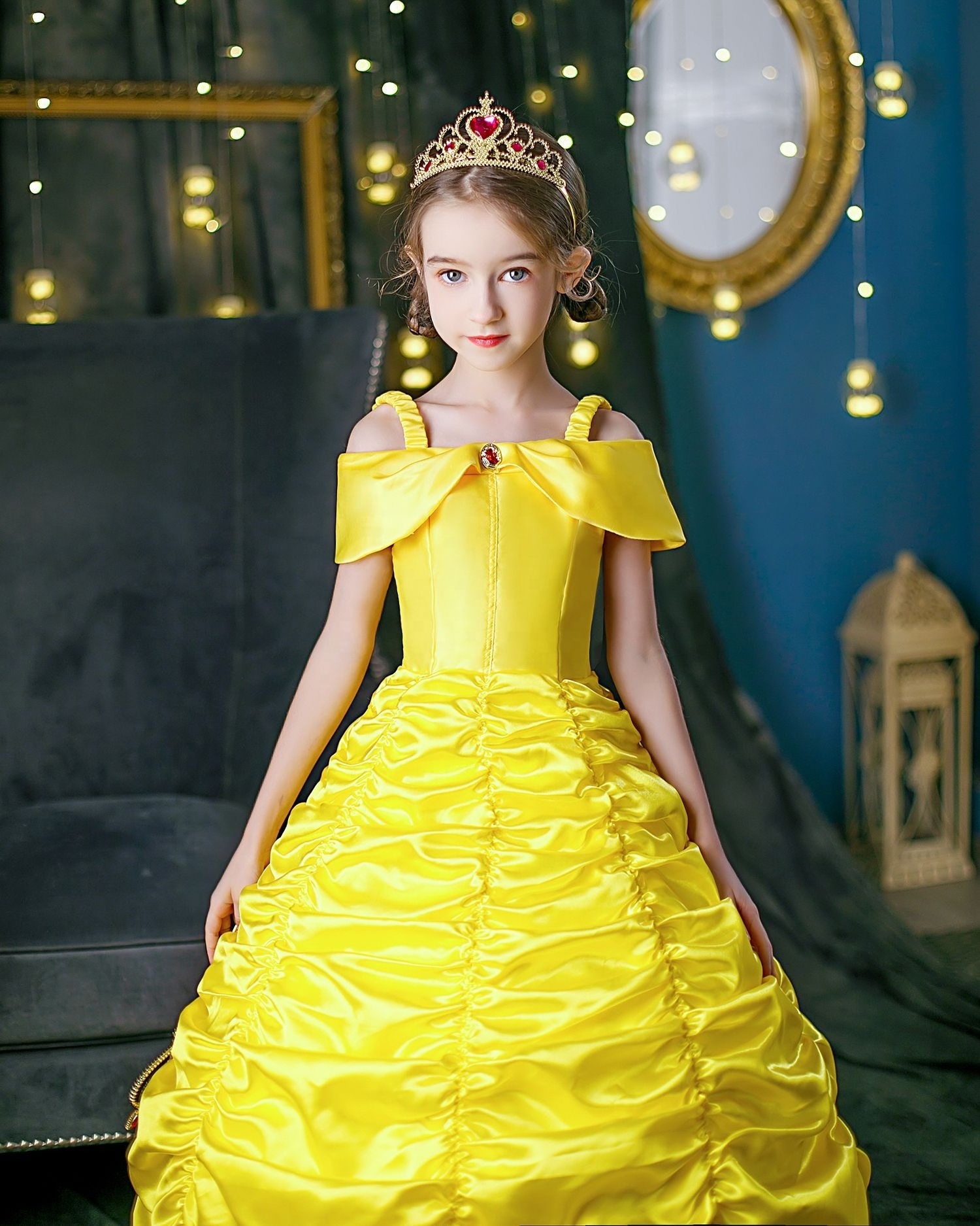 New Girls Birthday Dress Christmas Children's Cosplay Costume Halloween Clothes Belle Princess Dress Kids