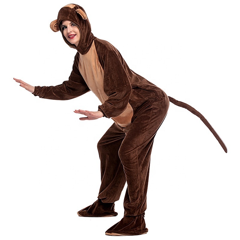 Exported to Europe&US Halloween Animal Costumes Adults Female Male Monkey Mascotte Costumes