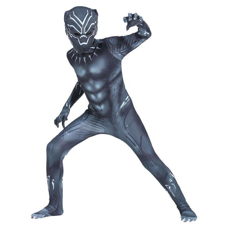 Hot Africa Halloween Wakanda Forever Zentai suit for Kids&Adults Fantastic Black Panther Four Costume