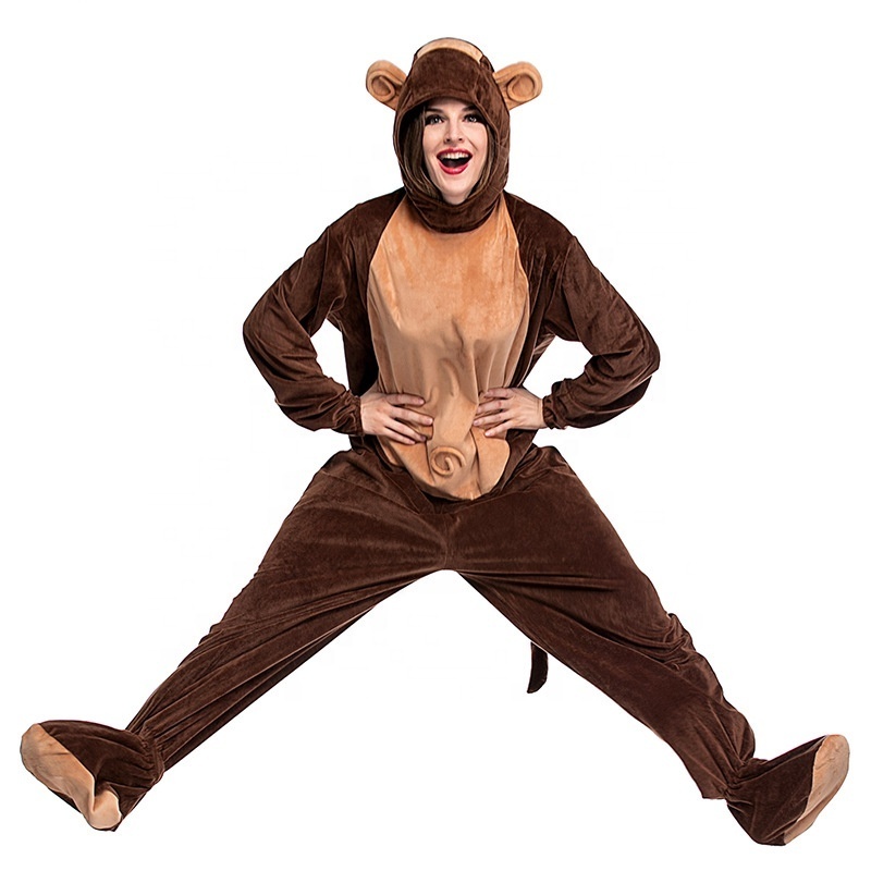 Exported to Europe&US Halloween Animal Costumes Adults Female Male Monkey Mascotte Costumes