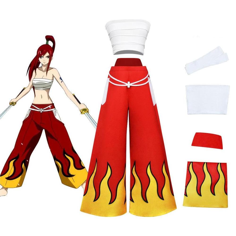 New Style Woman's Fairy Tail Anime Clothing Erza Scarlet Samurai Armor Anime Costume Cosplay