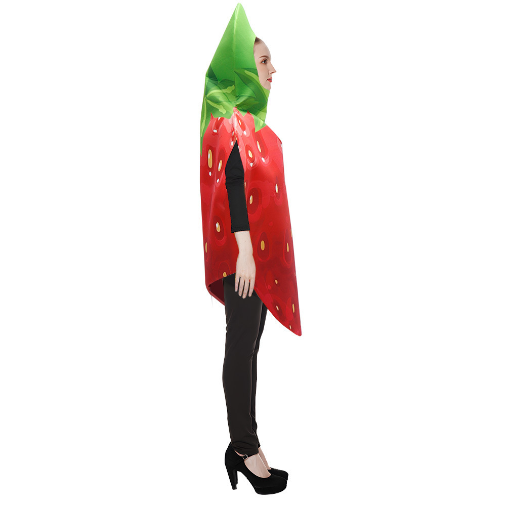 Classic Funny Fruit & Veggie Costume Unisex Halloween Strawberry Avocado Costume Halloween Fruits Jumpsuit