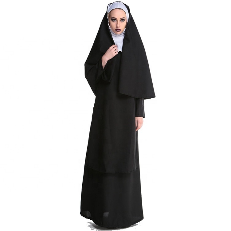 Hot European&American Halloween Adult Female Cosplay Stage Costume Masquerade Nun Costume