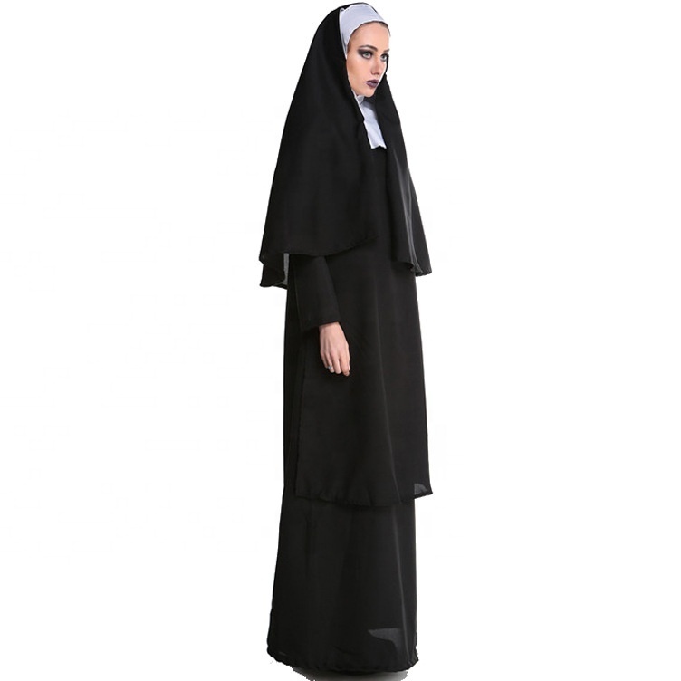 Hot European&American Halloween Adult Female Cosplay Stage Costume Masquerade Nun Costume