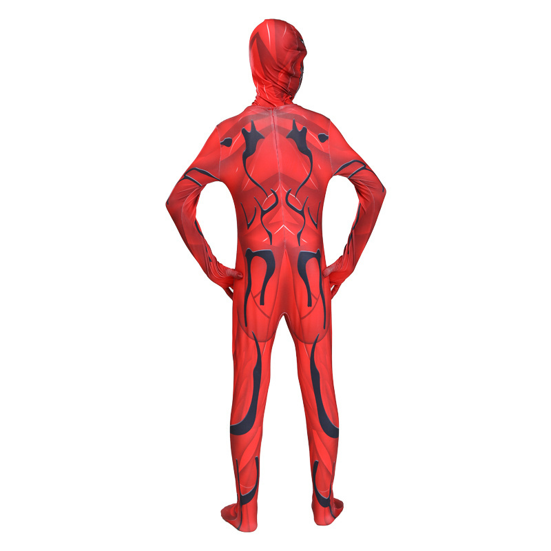 Customized Red Tight Clothes Jumpsuit Super Hero Cartoon Suit Halloween Costume Anime Cosplay Costume For Adult Men