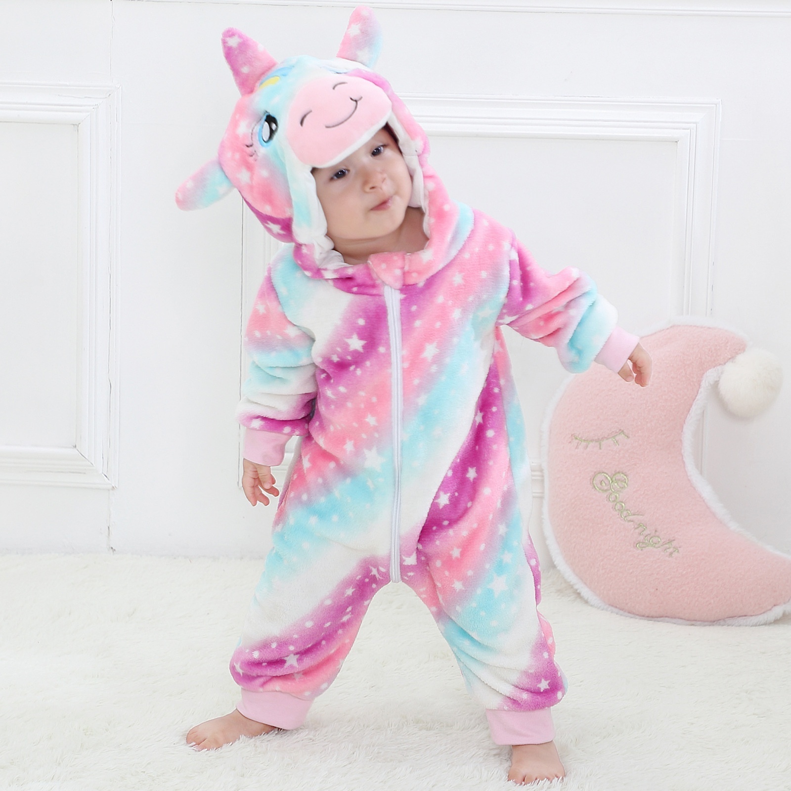 Made in China Christmas New Year Halloween Clothes Children's Costumes Flannel Koala Unicorn Romper Pajamas Mascotte Costume