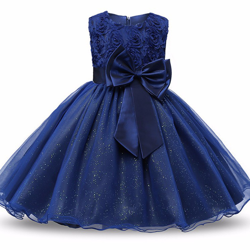 1-9 Y Girls Luxury Princess Dress Halloween Rose Blossom Princess Dress Birthday Party Girls Puffy Princess Dress