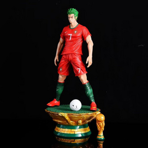 On Sale Luffy Zoro Sanji ACE Cos Neymar Cristiano Ronaldo Messi Mbappe Soccer Figure Sports Action Figures