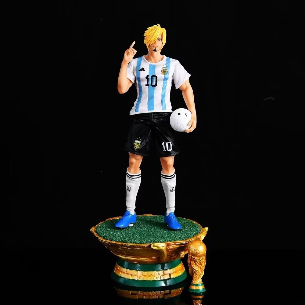 On Sale Luffy Zoro Sanji ACE Cos Neymar Cristiano Ronaldo Messi Mbappe Soccer Figure Sports Action Figures