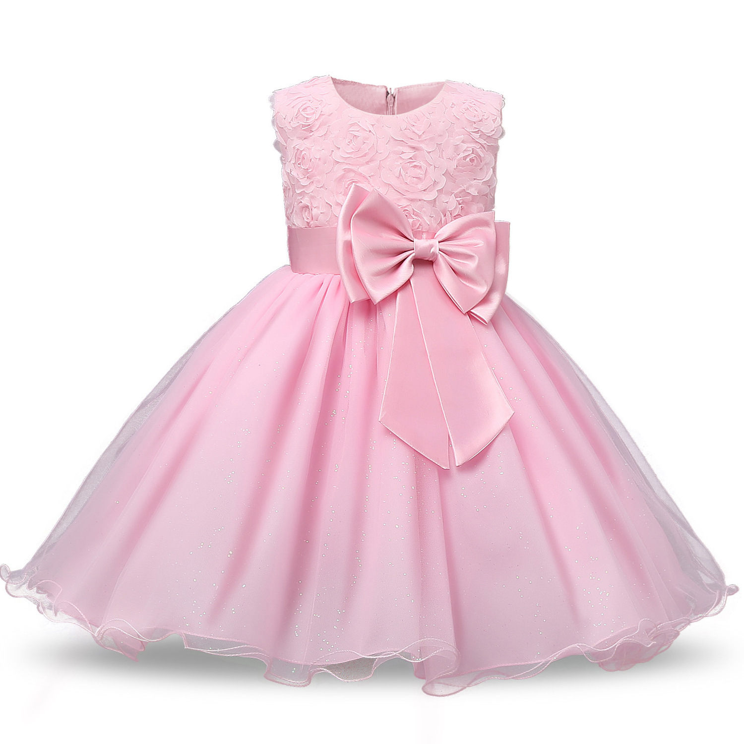 1-9 Y Girls Luxury Princess Dress Halloween Rose Blossom Princess Dress Birthday Party Girls Puffy Princess Dress