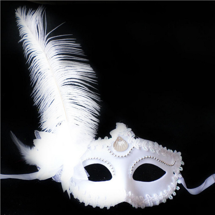 Women's Best Made Feather Masquerade Mask Venetian Style for Mardi Gras and Halloween Parties Cosplay and Costume Accessory