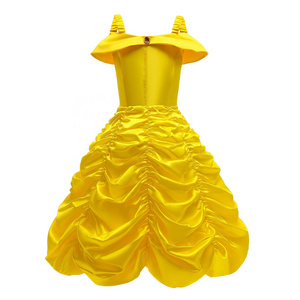 New Girls Birthday Dress Christmas Children's Cosplay Costume Halloween Clothes Belle Princess Dress Kids