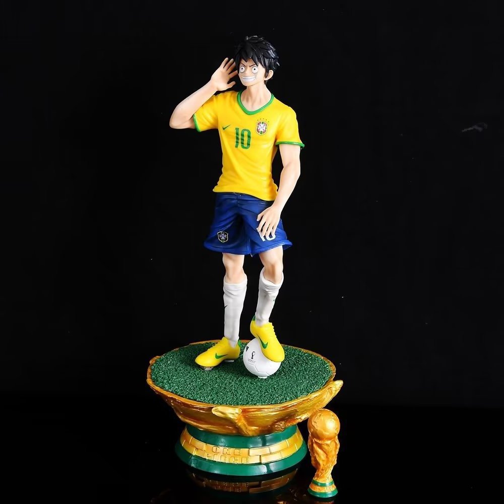 On Sale Luffy Zoro Sanji ACE Cos Neymar Cristiano Ronaldo Messi Mbappe Soccer Figure Sports Action Figures