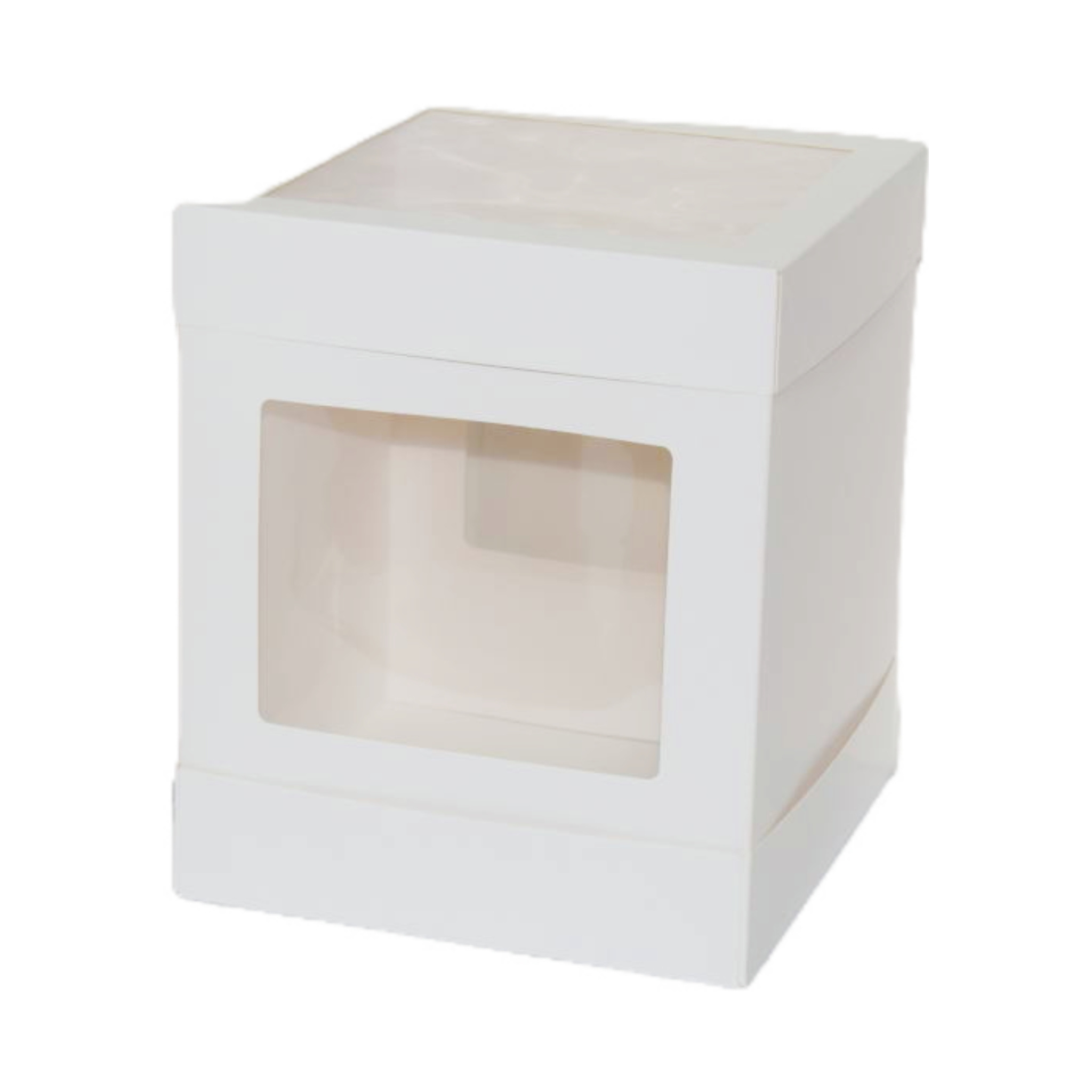 12x12x12 10x10x10 8x8x8 Inch Tall Cake Boxes with Window Bakery Cupcake Boxes Disposable Carrier Take Out Container