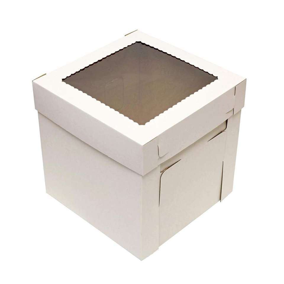 12x12x12 10x10x10 8x8x8 Inch Tall Cake Boxes with Window Bakery Cupcake Boxes Disposable Carrier Take Out Container