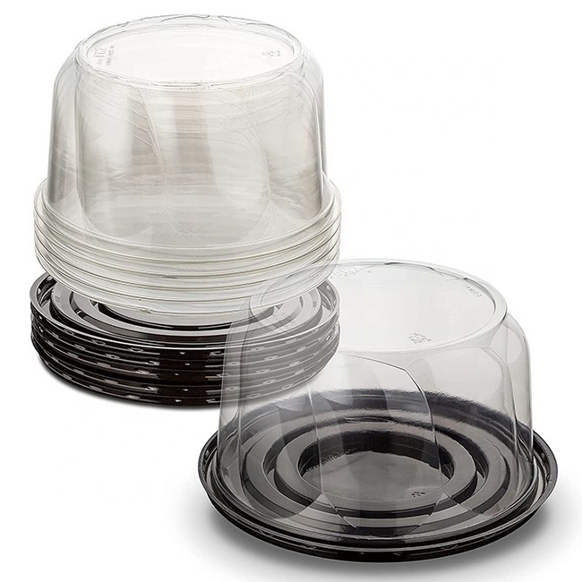 Wholesale Price Clear Plastic Cake Dome Box 2-3 Layer Cake Display Container with Clear Dome Lid