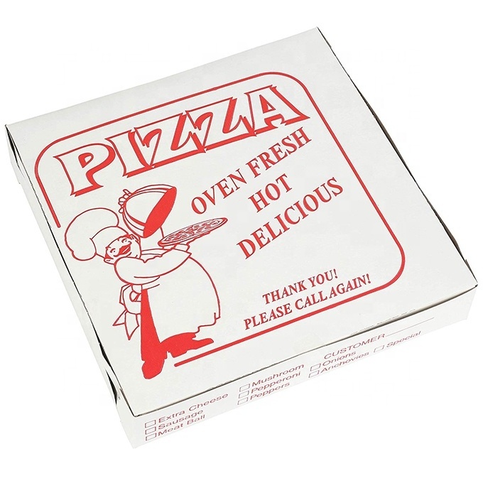 Pizza Shipping Box Packaging Carton Cheap Price 10 12 13 14 Inch Pizza Packing Delivery Box Supplier For Pizza