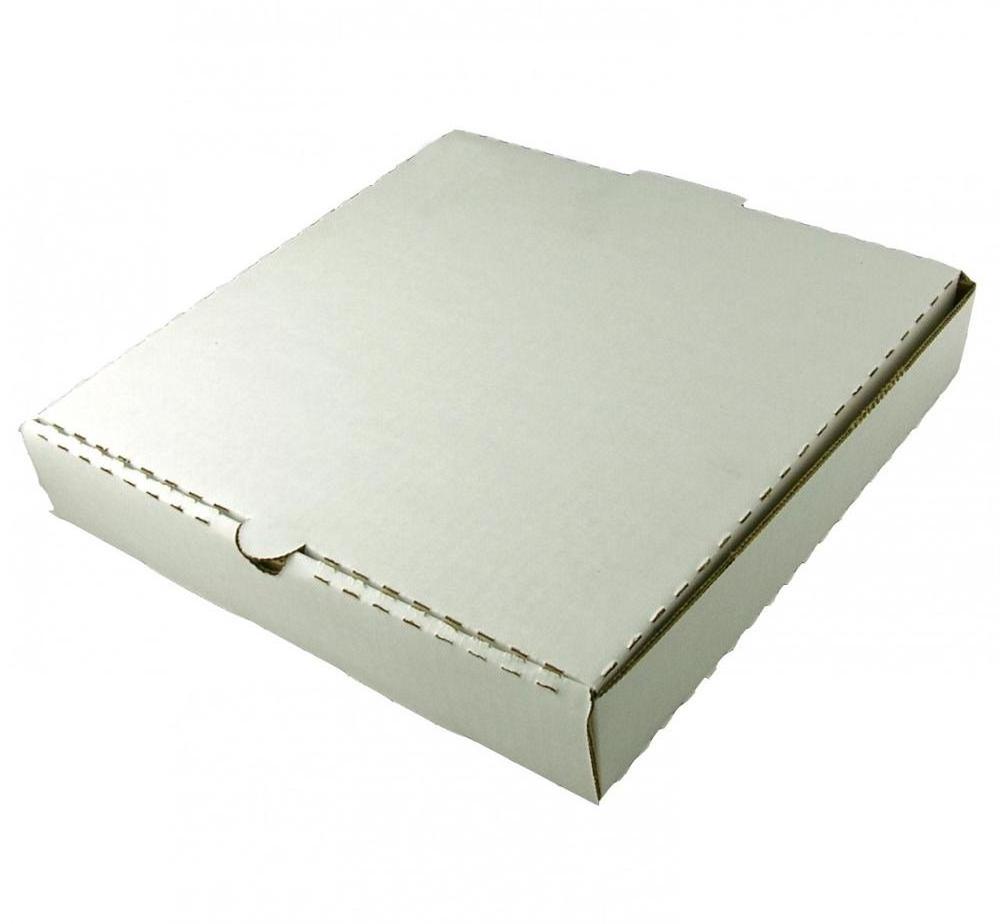 10inch Lock Corner Clay Coated White Brown pizza packaging box Custom Pizza Box