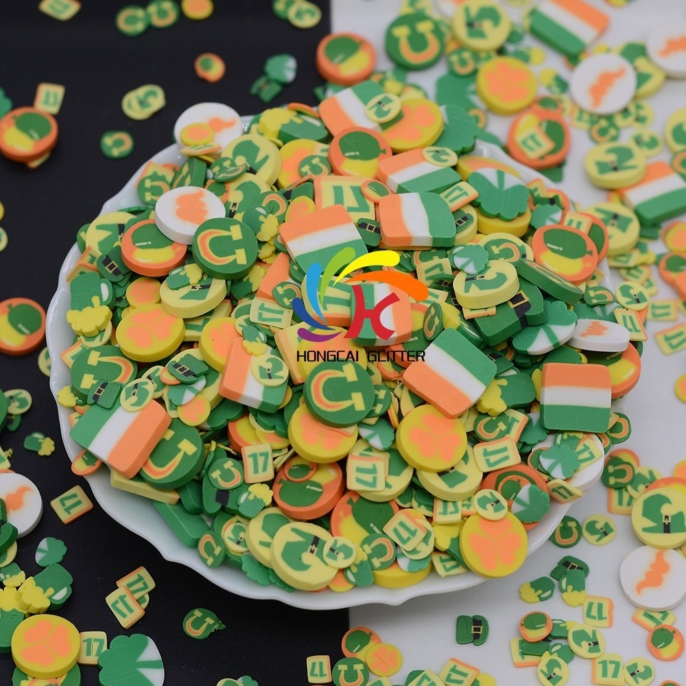 Saint Patrick Polymer Clay Sprinkles Slices Mix Fake Slime