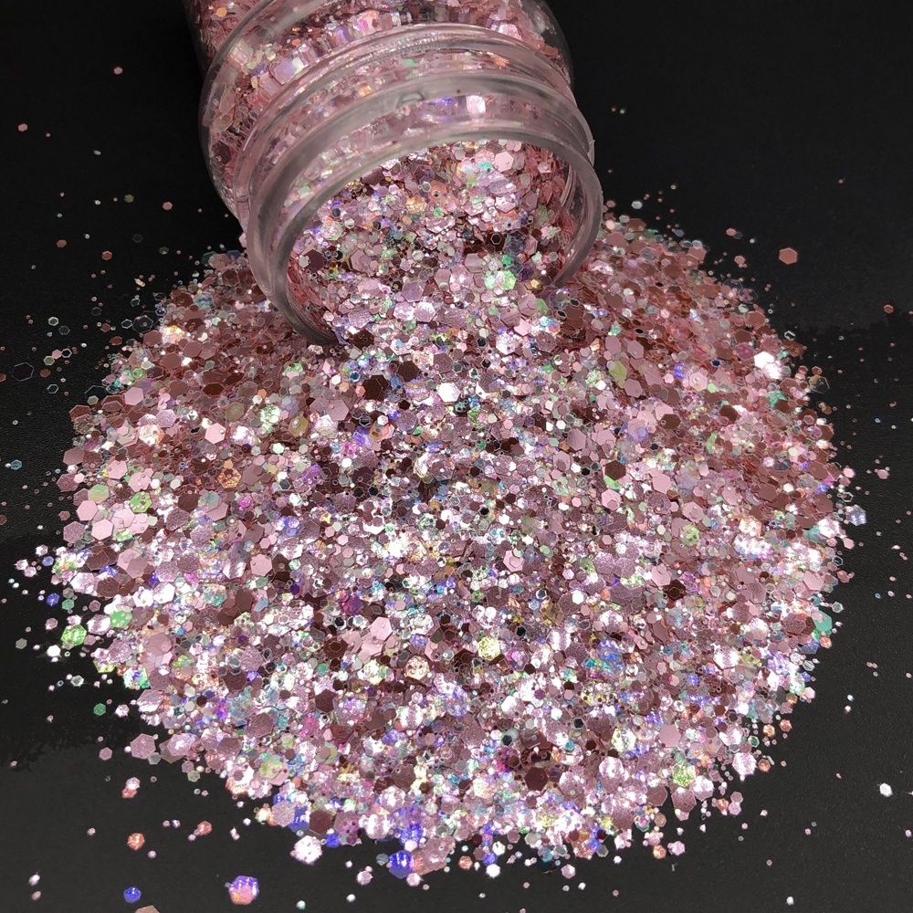 Bulk Holographic Metallic Chameleon Color Shifting Glitter Powder Pearl Crystal Neon Fluorescent Rainbow Iridescent Mix Glitter