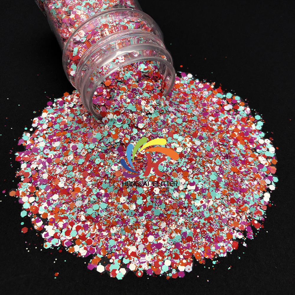 Easter polyester chunky mixed glitter wholesale mix confetti glitter for nails