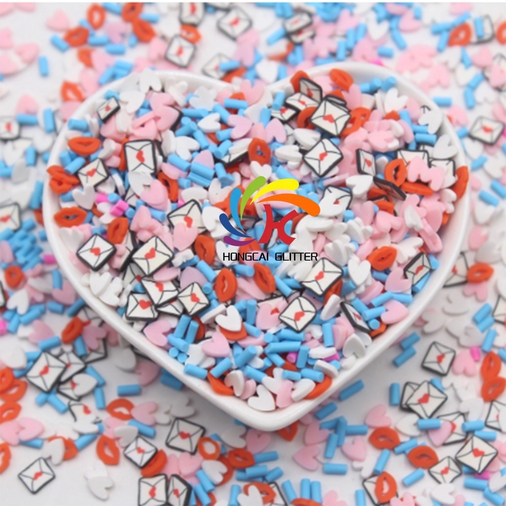 Valentine Polymer Clay Sprinkles Slices Mix Sprinkle Slime