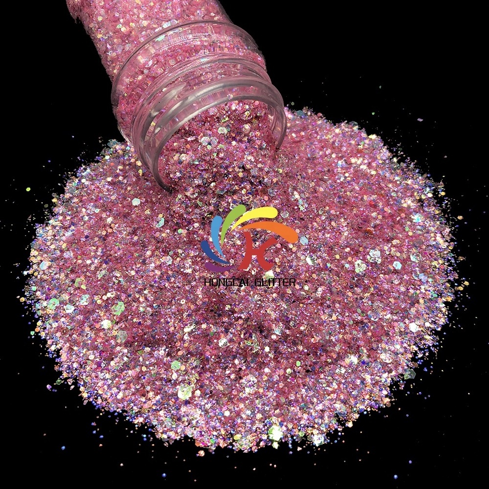 wholesale bulk polyester chunky mix craft loose tumbler glitter powder cosmetic body nail glitter