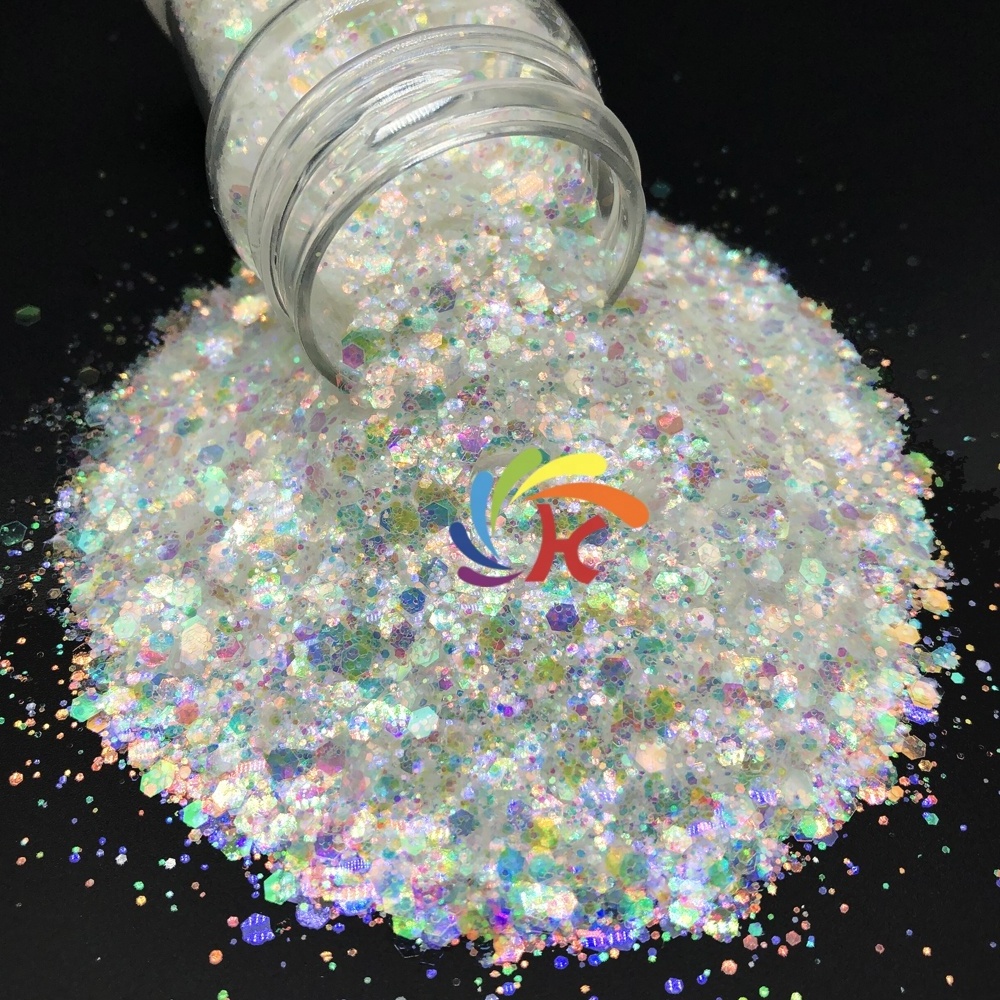 new year snow white bulk glitter for crafts chunky mix for epoxy resin glitter