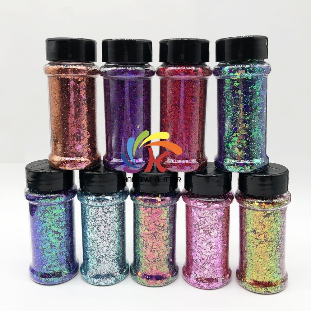 Bulk Wholesale Packaging 2oz Bag Shaker Jar Bottle Glitter 1oz 1/2oz 1g 5g 10g 20g 50g 100g 500g 1kg Glitter