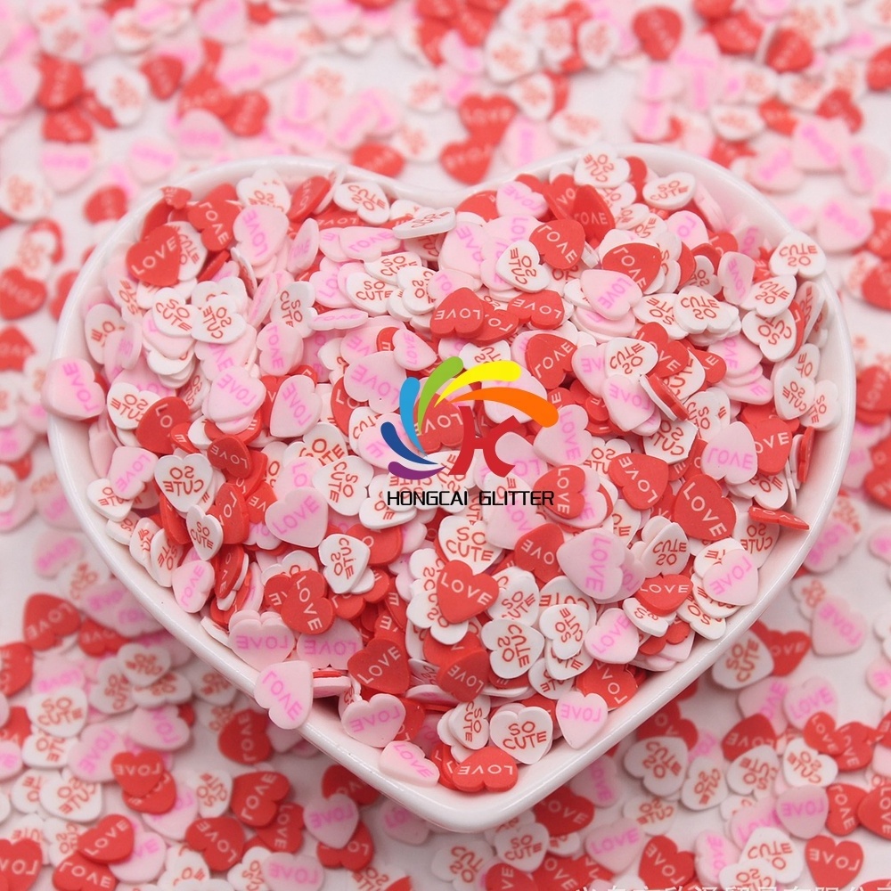 Valentine Polymer Clay Sprinkles Slices Mix Sprinkle Slime