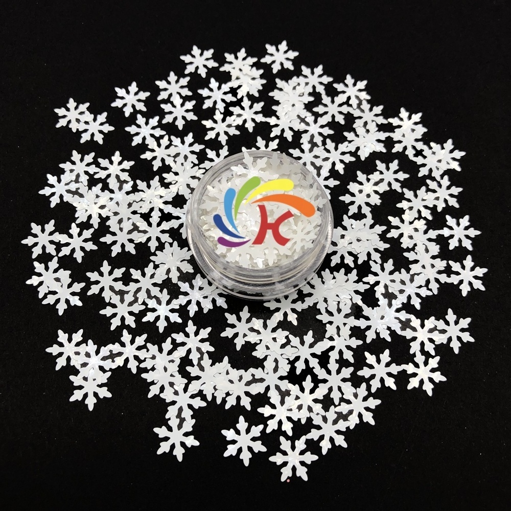 Christmas decoration bulk polyester snowflakes shape glitter wholesale mix for resin tumblers