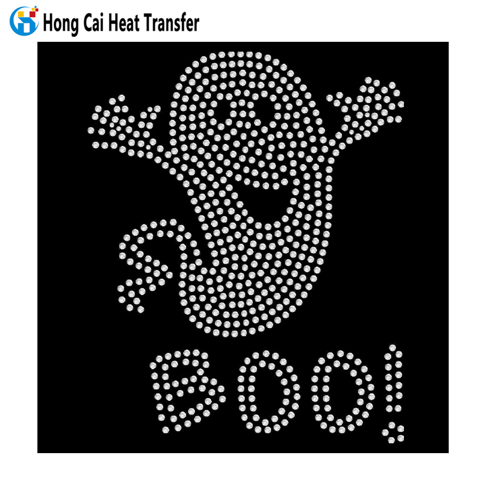 Hongcai rhinestone t-shirt hoodie custom logo graphic Dmc Hotfix Bling rhinestone heat transfer design print transfer